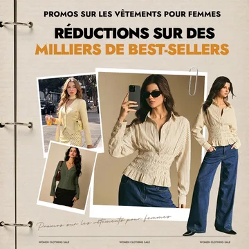 Promos sur les vêtements pour femmes : réductions sur des milliers de best-sellers
